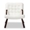 Baxton Studio Eisa Modern & Contemporary White Sherpa Upholstered and Walnut Brown Finished Wood Accent Chair 204-12579 - alternate 9